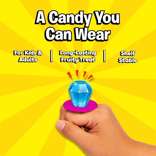 Vista 4 de Ring Pop - Paquete variado de piruletas individuales envueltas para el regreso a clases a granel – 20 piruletas con sabores surtidos – Dulces