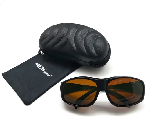Vista 13 de MCWlaser 190-540nm y 800-1700nm Gafas de Seguridad Láser OD5+, Protección Yag, Láser Azul, Verde y Luz UV, Anteojos de Protección Láser para 405nm