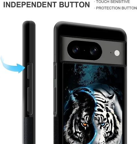 Vista 1826 de Compatible con Google Pixel 4A 5G Mobile Case Creative Acrylic Panel trasero Silicona Protección Grip especialmente diseñado para Google Pixel 4A 5G