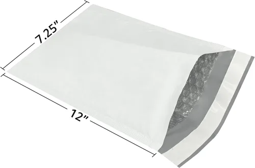 Vista 2 de Sobres acolchados de burbujas de polietileno (50 unidades, 1-7.25 x 11 pulgadas) paquete y envío - autosellado estándar industrial producto de envío