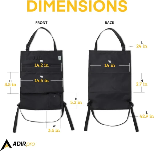 Vista 7 de Adir Corp. Blueprints - Soporte de coche para camiones y automóviles con múltiples ranuras y bolsillo frontal con cremallera