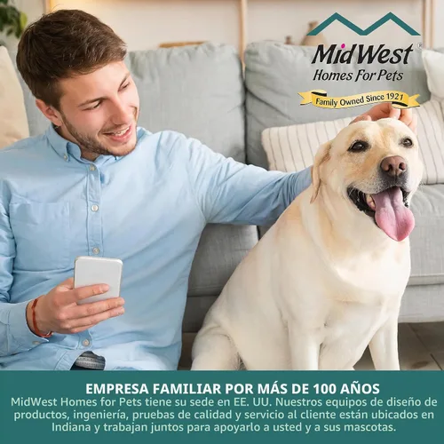 Vista 7 de MidWest Funda para jaula de perro, para dar privacidad, se puede lavar a máquina y secar Patrón geométrico marrón
