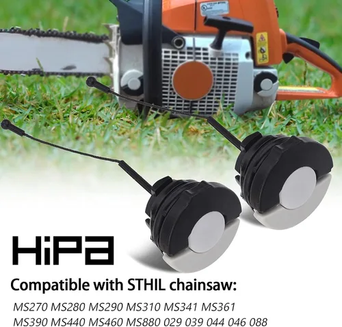 Vista 6 de Hipa Tapa de combustible y tapa de aceite para motosierra STHIL MS290 MS310 MS390 MS270 MS280 MS341 MS361 MS440 MS460 MS880
