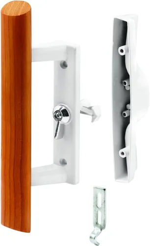 Vista 5 de Prime-Line Products C 1018 Set de manijas para puerta deslizante., C 1018 Centro del agujero, fundido a presión, mango de madera, paquete