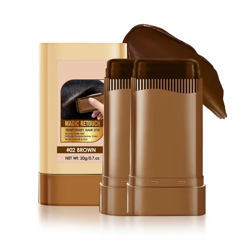 Vista 7 de Barra de color para el cabello, tinte para cabello gris, impermeable y resistente al sudor, cobertura uniforme y efectiva, fácil de usar, fórmula