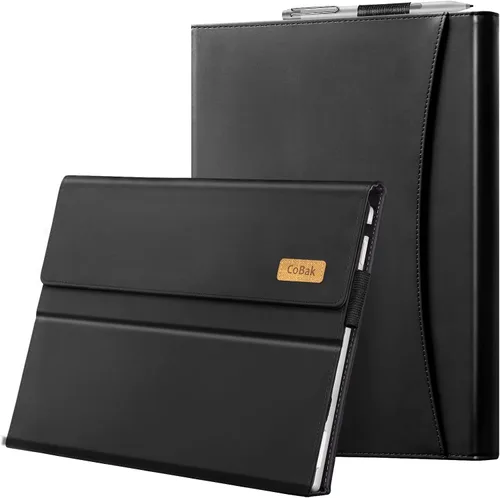 Vista 13 de CoBak Funda para Microsoft Surface Pro de 12" (2025), Premium Business Cover con soporte multiángulo, soporte para lápiz capacitivo integrado