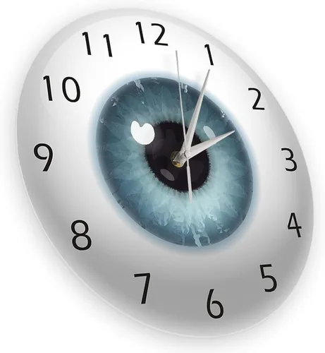 Vista 8 de The Geeky Days Reloj de pared silencioso con diseño de ojo pupila visión visión oftalmología reloj de pared silencioso de cuarzo 12 pulgadas todo lo