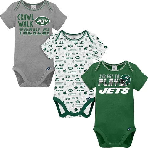 Vista 20 de Gerber - Mameluco unisex de manga corta para bebé, equipo de la NFL, paquete de 3