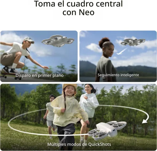 Vista 4 de DJI Neo Fly More Combo, mini dron con cámara 4K UHD para adultos