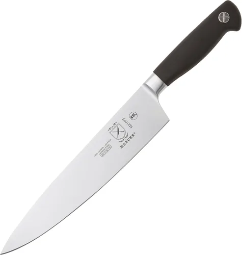 Vista 28 de Cuchillo para carne forjado Mercer Culinary Genesis de 10 pulgadas, Cuchillo rígido, forjado para deshuesar, 15,24 cm, 6", Acero/negro