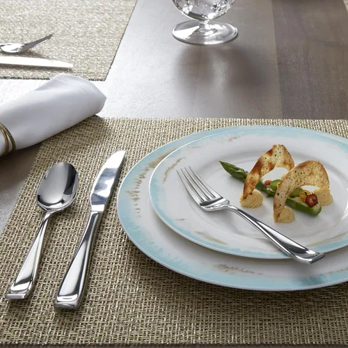 Vista 45 de Oneida Moda Champagne Satin 20-Piece Silverware Set for 4, Flatware