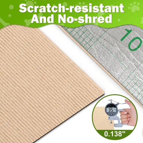 Vista 4 de ENONCI Protector de esquina de pared de sofá de 23.6 x 15.8 pulgadas para gatos de interior, protector de muebles antiarañazos contra arañazos