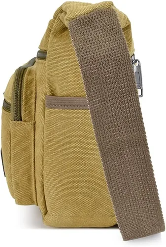 Vista 6 de SLNFXC - Bolsas de hombro casuales de lona para hombre, bolsas cruzadas para exteriores, bolsas de mano para hombre, bolsa de mano retro