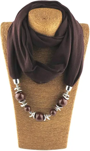 Vista 6 de W-FIGHT - Collar para mujer, diseño de bufanda, color sólido