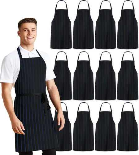 Vista 20 de Avalon Kitchen Aprons for Men - 100% Polyester Chef Apron Women with Extra Long Ties - Cooking Aprons for Women & Mens Apron