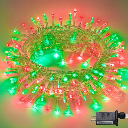 Vista 13 de JMEXSUSS 200 luces LED de Pascua al aire libre e interior para decoraciones, 66 pies conectables pastel luces de Pascua cadena de alambre