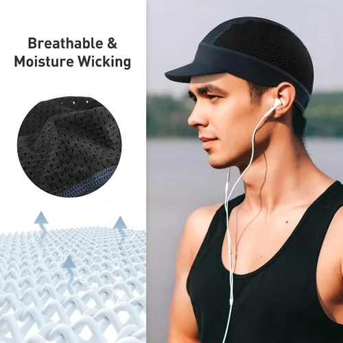 Vista 3 de Arcweg Gorras de ciclismo transpirables para debajo del casco, sombrero de bicicleta que absorbe el sudor, sombrero a