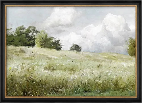 Vista 217 de MUDECOR Lienzo enmarcado prémium para pared, pinos nevados en bosque de invierno, ilustraciones modernas, arte contemporáneo, escénico, divertido