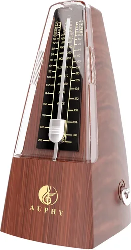 Vista 6 de Metrónomo mecánico con campana de acento, forma clásica, ritmo preciso, múltiples modos de ritmo, adecuado para piano, guitarra, batería, violín
