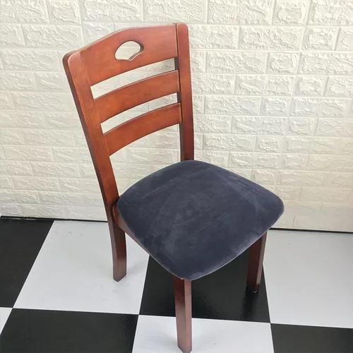 Vista 14 de Juego de 6 fundas de asiento de terciopelo para sillas de comedor, fundas de asiento elásticas para sillas de comedor, fundas de asiento lavables