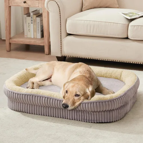 Vista 17 de Cama ortopédica para perros para cachorros, razas de perros extra pequeños, cama ovalada para gatos, sofá cama para perros de espuma de celda