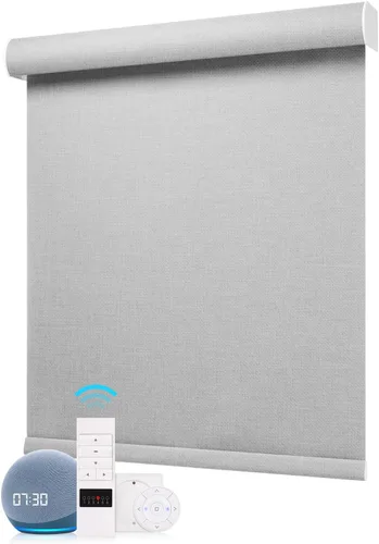 Vista 13 de ZSTARR Persianas motorizadas, persianas inteligentes opacas compatibles con batería recargable Alexa motor silencioso para hotel, sala de estar