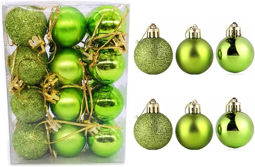 Vista 10 de ALIMITOPIA 24 bolas de Navidad de 1.2 pulgadas, bolas colgantes de plástico inastillables para decoración de árbol de Navidad