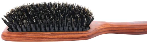 Vista 3 de Spornette Deville Cushion Paddle Brush - Cepillo de cerdas de jabalí con mango de madera, para alisar, alisar, desenredar, peinar y cepillar