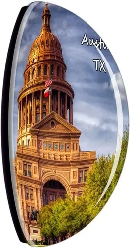 Vista 2 de Imán para nevera Austin Texas State Capitol Texas USA TX Travel Souvenir Collection para regalo, decoración del hogar, oficina, pizarra blanca