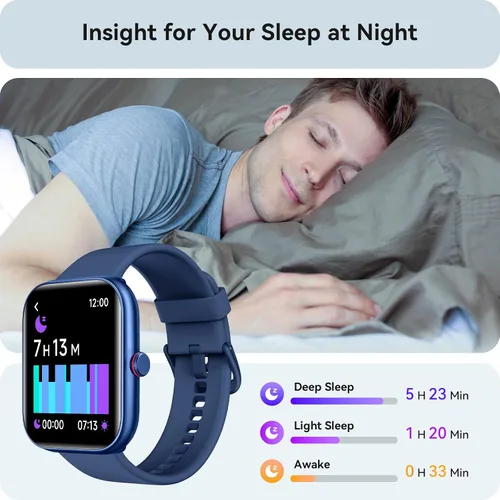Vista 4 de Reloj inteligente para mujeres y hombres, reloj inteligente para iPhone y Android Bluetooth (respuesta/llamada) Alexa integrado, rastreador