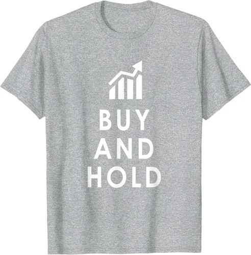 Vista 43 de Stocks Investing Buy and Hold Investor T-Shirt Asphalt Grey