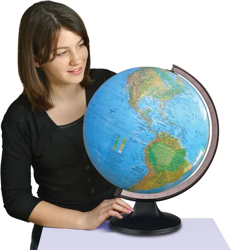 Vista 3 de Replogle Globo iluminado del océano azul (12"/30cm de diámetro) fácil de montar