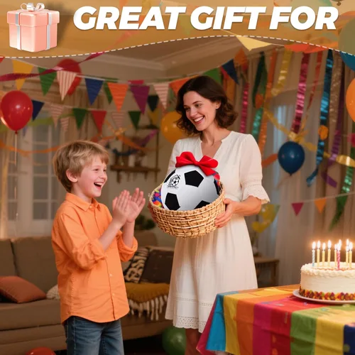 Vista 6 de Tamaño 4 Balón de Fútbol de Tela Suave Seguro Silencioso para Interior para Jóvenes, Balón Ligero para Entrenamiento en Casa para Driblar y Hacer