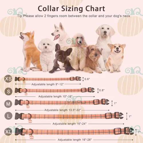 Vista 141 de Aring Pet Collar de algodón, ligero y ajustable, con hebilla de liberación rápida, para perros pequeños, medianos y grandes, para cachorros, S, Hoja
