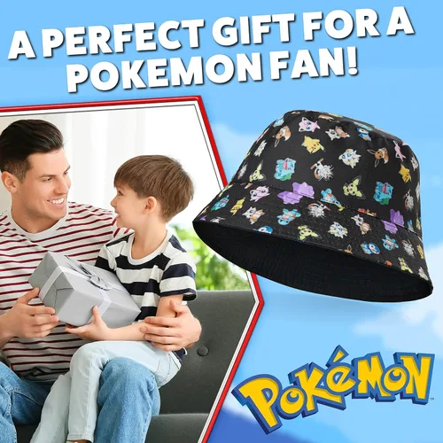 Vista 5 de Pokemon Gorra de béisbol para niños y niñas, unisex, Pikachu, correa ajustable, accesorios de verano