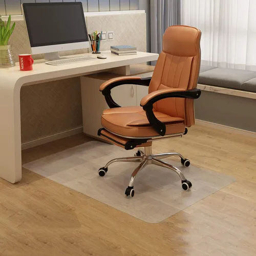 Vista 6 de Tapete para Silla de Oficina para Piso de Madera Dura, 48" x 30" Tapete de Vinilo Transparente para Silla de Escritorio Protector de Piso para Silla