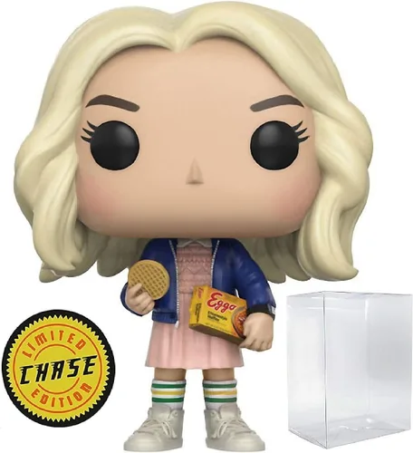 Vista 7 de Funko POP [Stranger Things] - Peluca de Once en peluca con Eggos edición limitada Chase Pop! Figura de vinilo