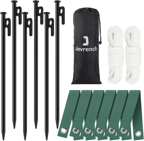 Vista 8 de Kits de estacas para árboles, estacas de árbol resistentes y kits de soporte para árboles jóvenes contra el mal tiempo, 3 estacas para árboles, 3