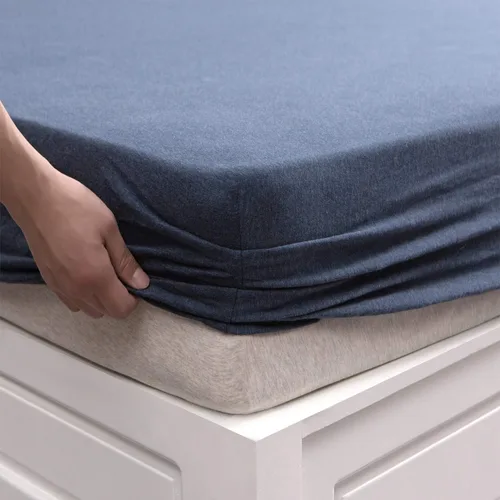 Vista 12 de PURE ERA Sábana bajera ajustable de algodón de punto de jersey (sin sábana encimera ni fundas de almohada) con bolsillo profundo de hasta 15 a 20