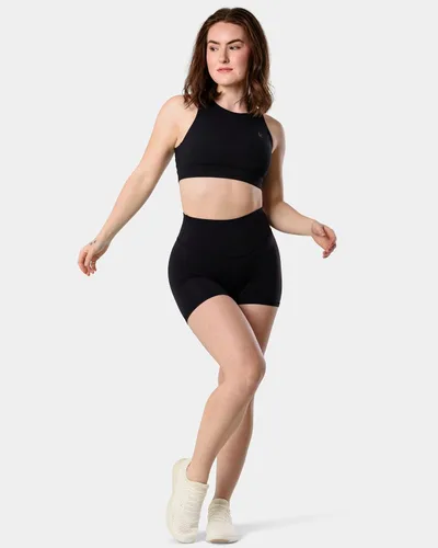 Vista 2 de Kamo Fitness Featherlite Enhance - Pantalones cortos de ciclismo para mujer, 6 pulgadas, sin costuras frontales, suaves, ligeros, levantamiento