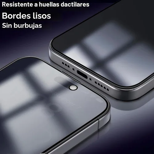 Vista 6 de TECHO Protector de pantalla de privacidad para iPhone 15 Pro Max, película de vidrio templado, cobertura completa de borde a borde, anti espía