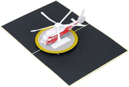 Vista 9 de Rykamia Tarjeta desplegable de avión, helicóptero en blanco, avión, despedida, agradecimiento, jubilación, tarjeta de cumpleaños, regalos de piloto