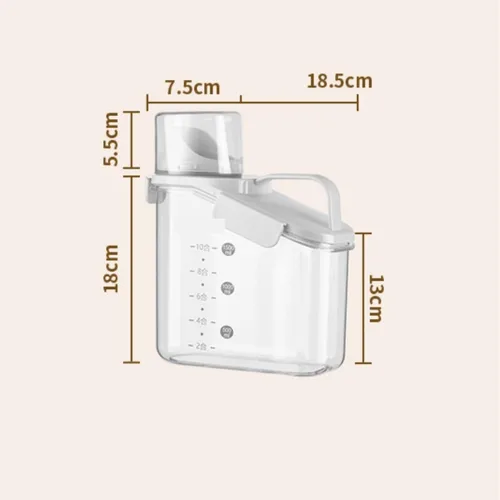 Vista 2 de Dispensador de cereales Dispensador de cereales Dispensador de cereales para alimentos secos, recipiente hermético para almacenamiento de cocina