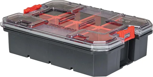Vista 4 de CRAFTSMAN VERSASTACK Organizador de almacenamiento, organizador de piezas pequeñas, 8 compartimentos, tapa incluye pestillo seguro (CMST17827)