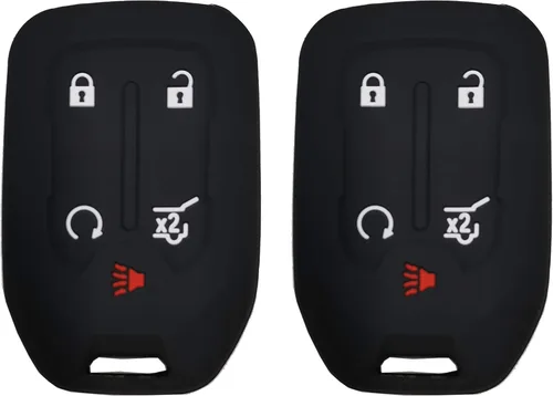 Vista 11 de 2 fundas protectoras para llave inteligente para GMC Acadia Terrain Yukon Chevrolet Suburban Tahoe entrada remoto sin llave, funda protectora