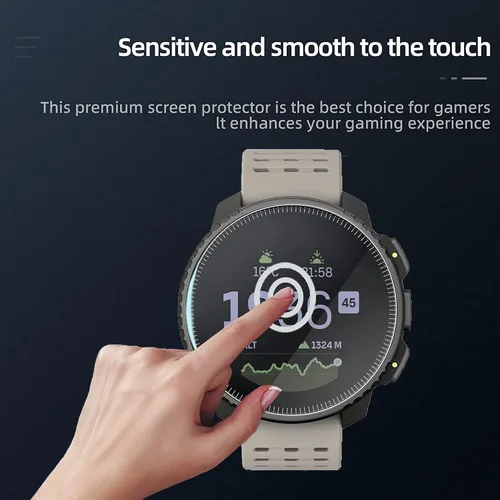 Vista 3 de Lamshaw Bravo XL - Protector de pantalla para reloj inteligente, [3 unidades] Película protectora de pantalla de vidrio templado 9H compatible
