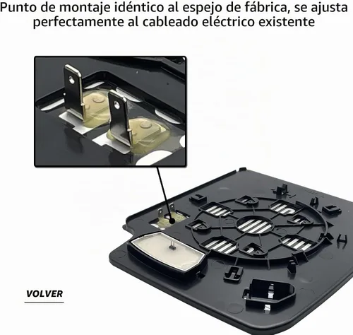 Vista 7 de Vidrio de espejo retrovisor calefactado para el lado del conductor izquierdo de remolque para Silverado GMC Sierra 1500 2500 3500 de 2014-2017