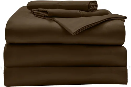 Vista 4 de Sábanas de tamaño Queen con cabezal dividido superior para cama ajustable, 800 hilos, 100% algodón egipcio, juego de ropa de cama de 4 piezas