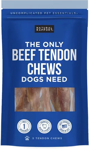 Vista 21 de Natural Rapport Golosinas para perros con tráquea de ternera, los únicos masticables de tráquea de carne de res que los perros necesitan, golosinas