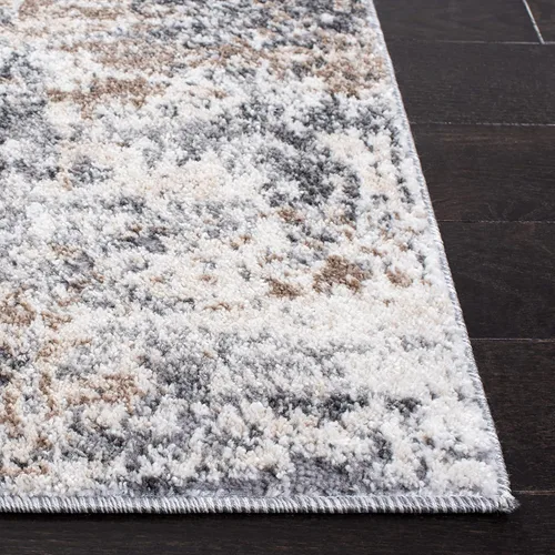 Vista 3 de SAFAVIEH Aston Collection - Alfombra decorativa, 2 x 4 pies, marfil y gris, diseño abstracto moderno, no desprende pelusa y de fácil cuidado, ideal